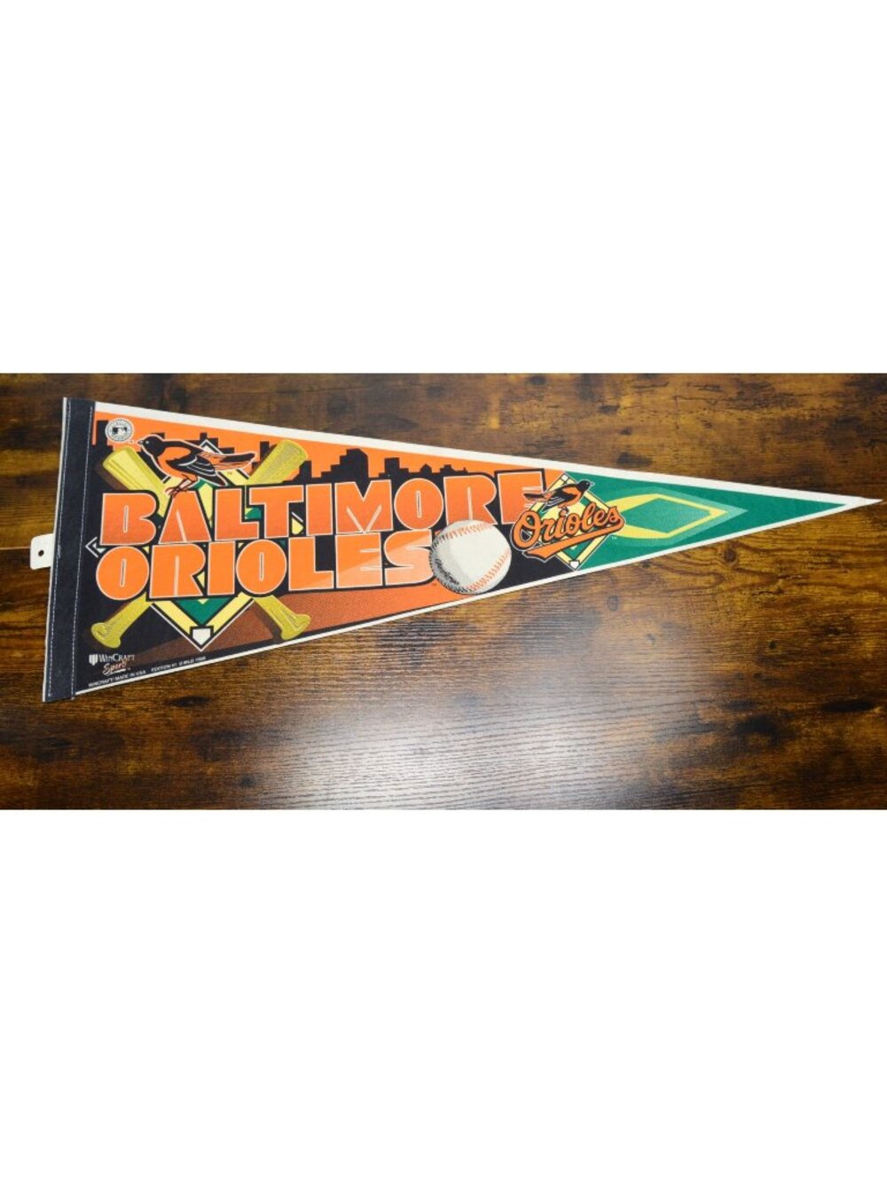 Vintage Baltimore Orioles MLB 1996 Wincraft Edition #1 Felt Pennant 30 inches